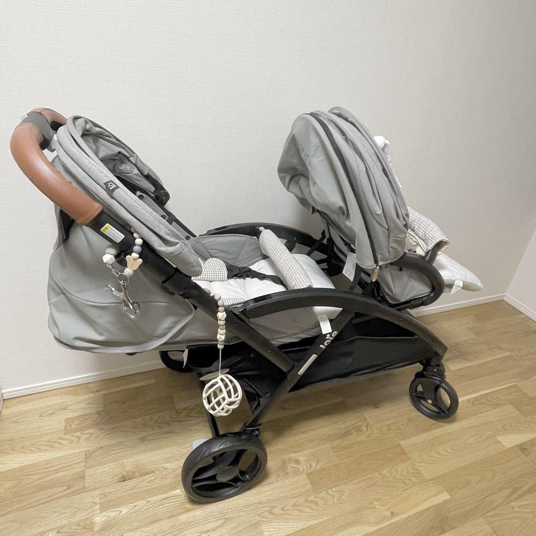joie エヴァライトデュオ　2人乗りベビーカー　グレー