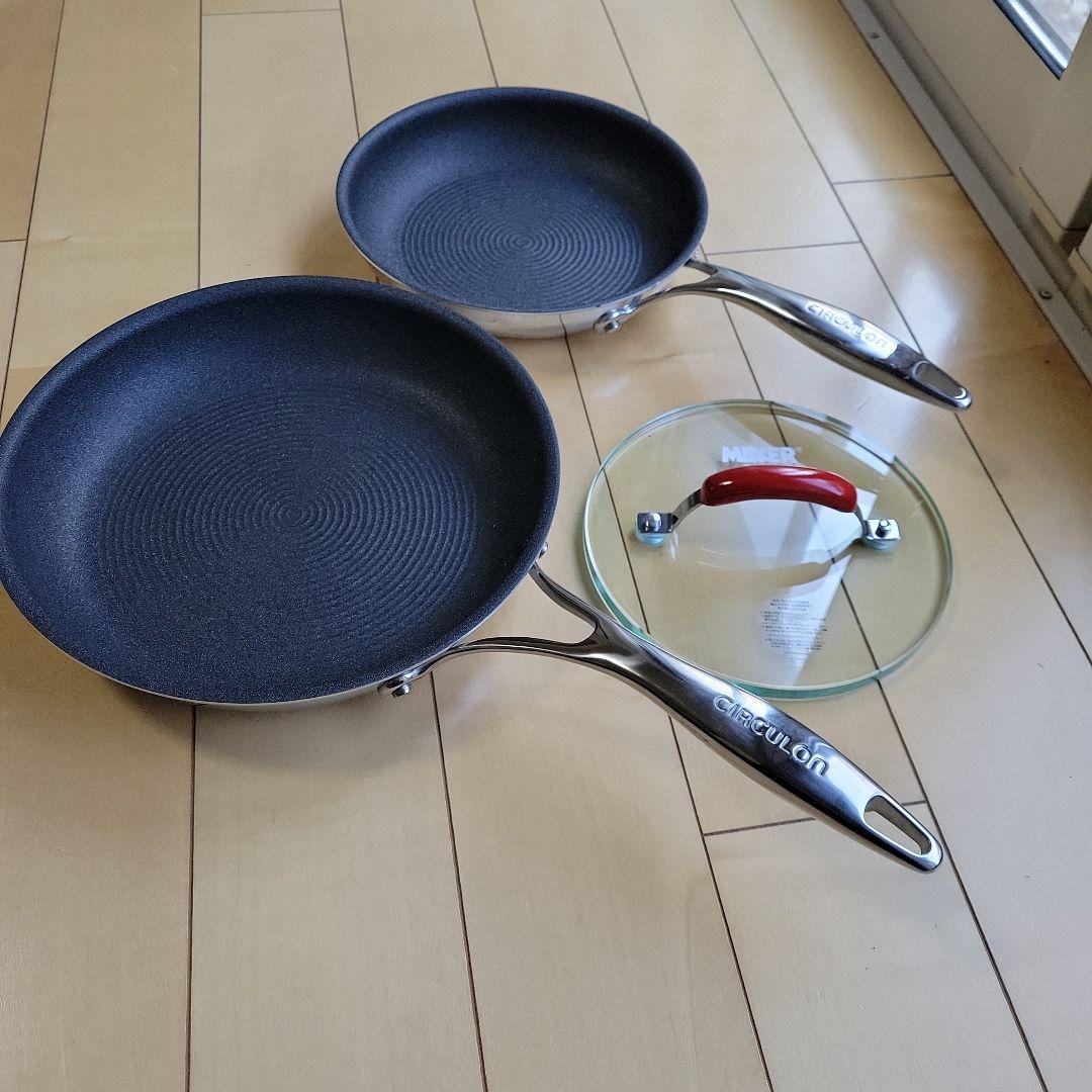 マイヤー➅サーキュロン　クラッド1　22cm25cmフライパンセット