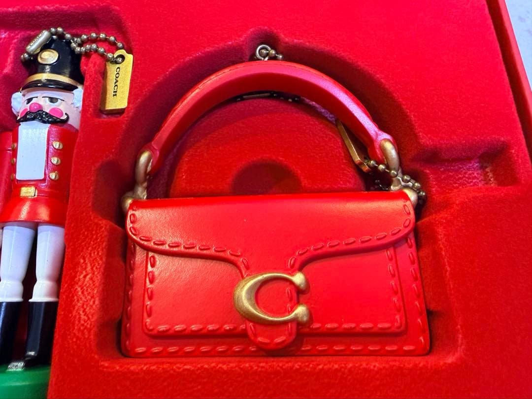 COACH コーチ オーナメントセット　チャーム バッグ くるみ割り人形他　3点
