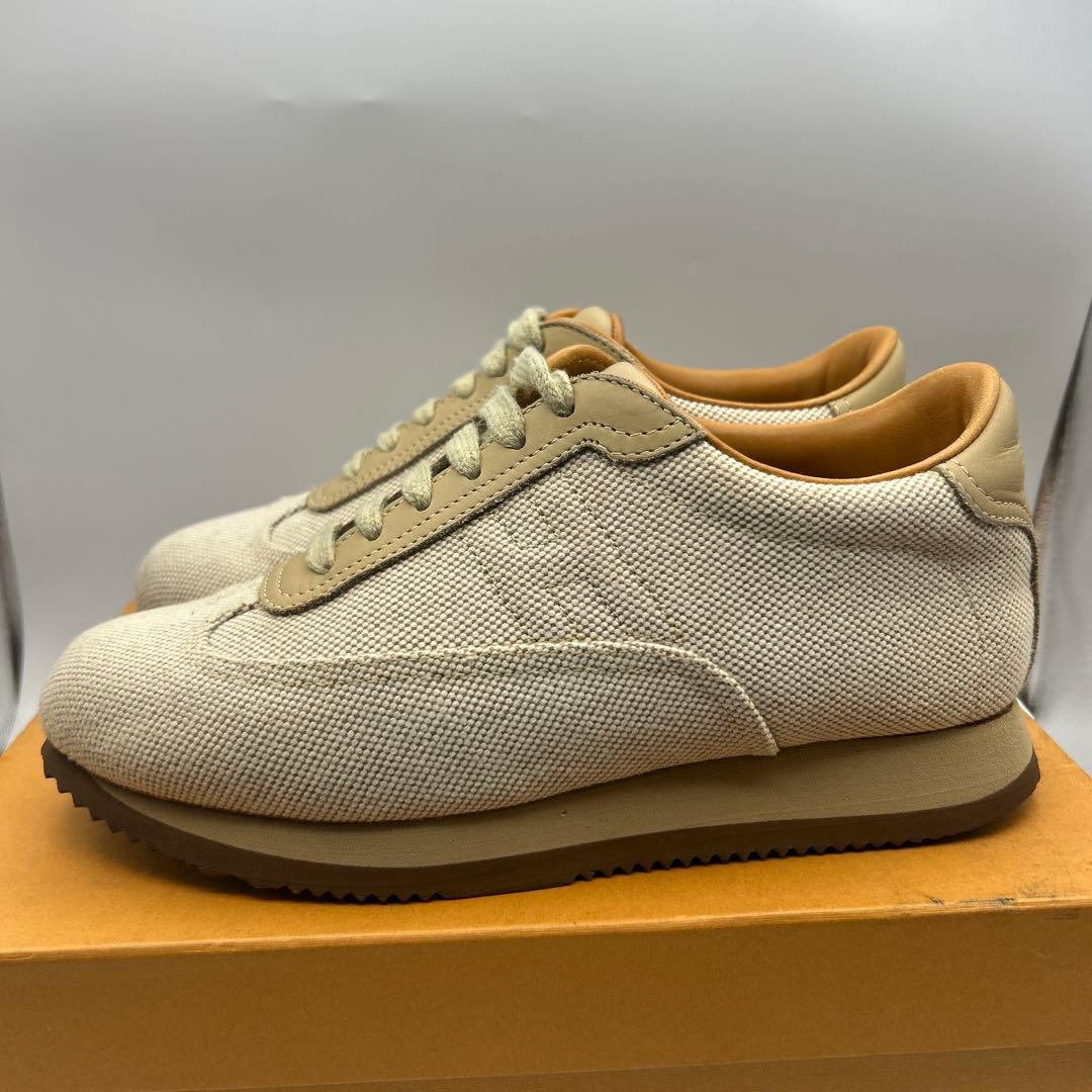 極美品 HERMES キャンバス エルメス クイック スニーカー size37