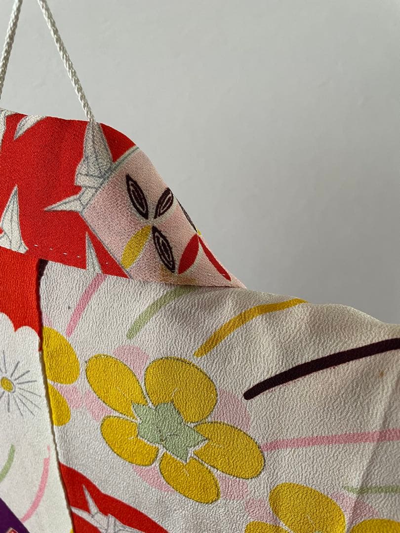 七五三　7歳　8歳　アンティークお着物セット　大寸作り帯コーデ