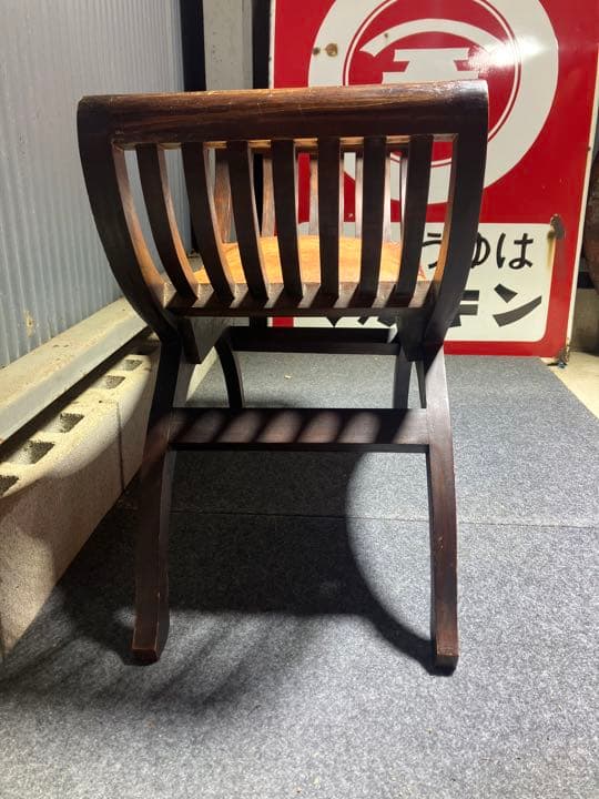 クラブベンチ　クラシック家具　牛革アンティーク風　中古品