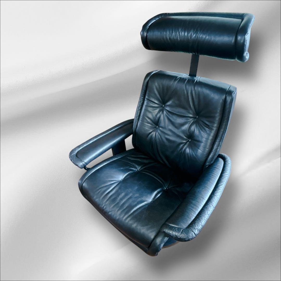 EKORNES エコーネス リクライニングチェア オットマン レザー ブラック