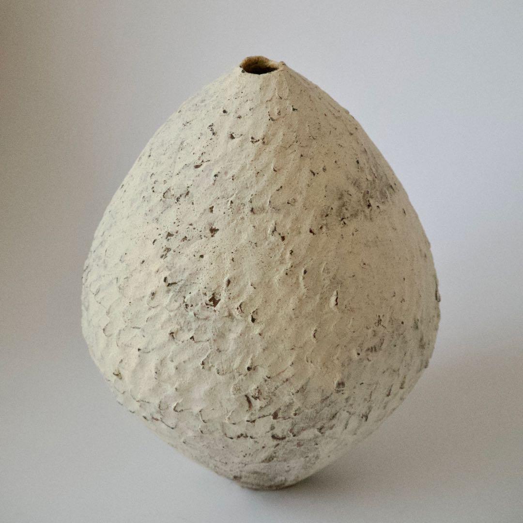 二階堂明弘　焼きしめ花器(手びねり)