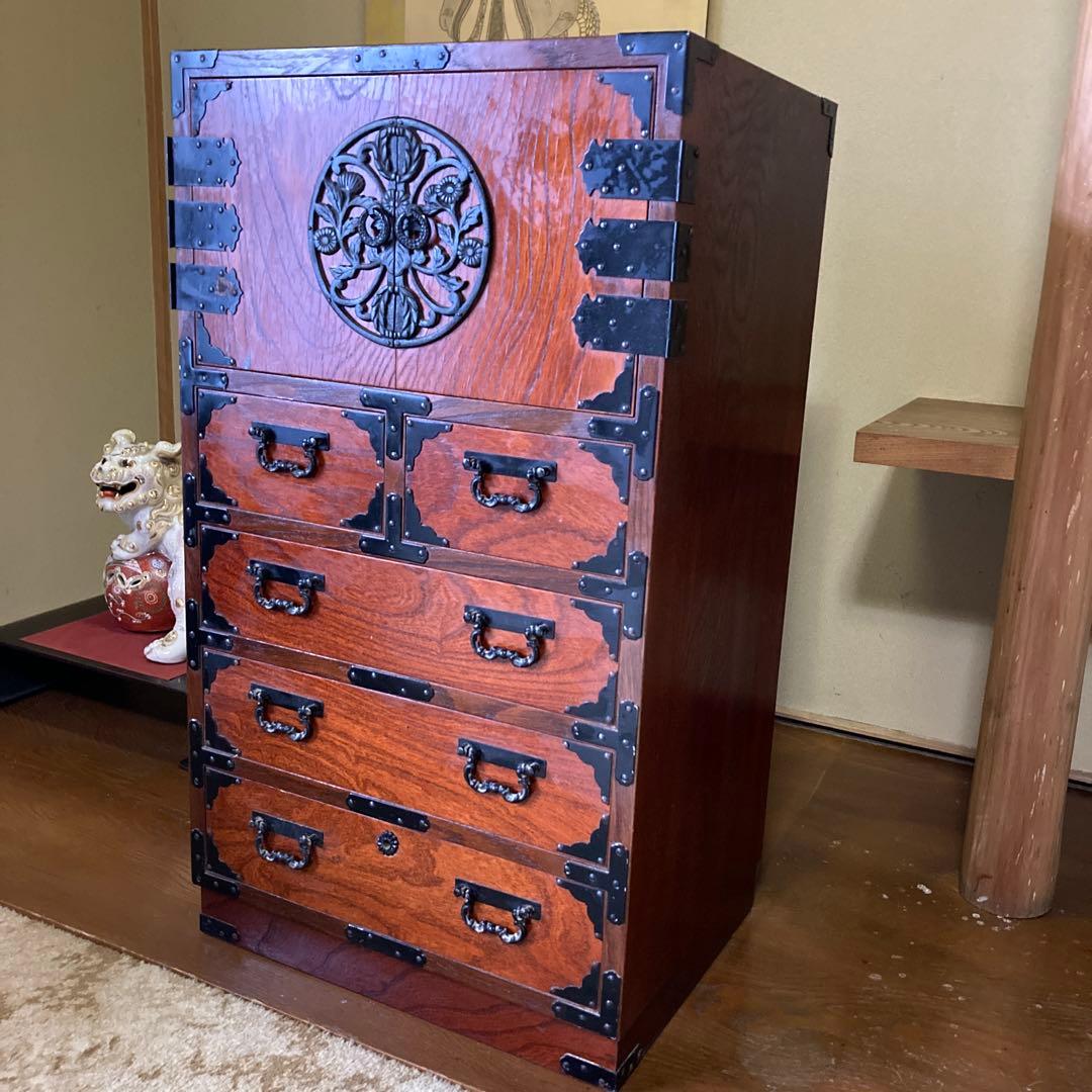 アンティーク箪笥＊美品（観音箪笥）鍵付き