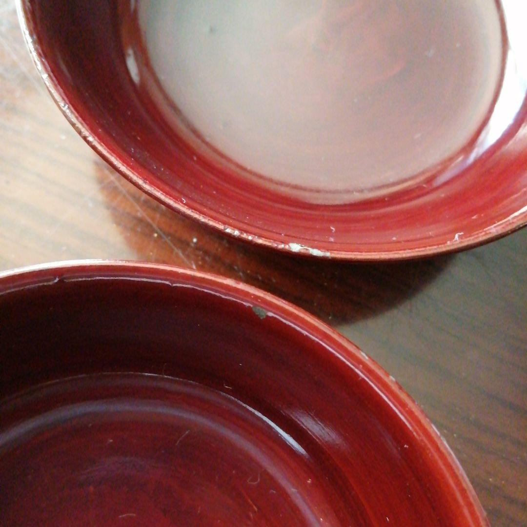 木製漆器　糸目小皿　14枚　11cm　江戸後期