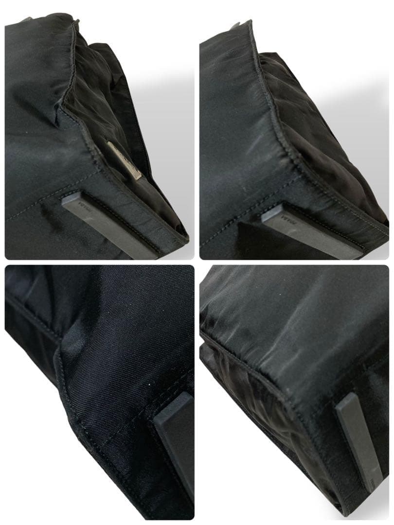 【美品】プラダ　テスート　ショルダートートバッグ　ナイロン　三角ロゴ　ブラック