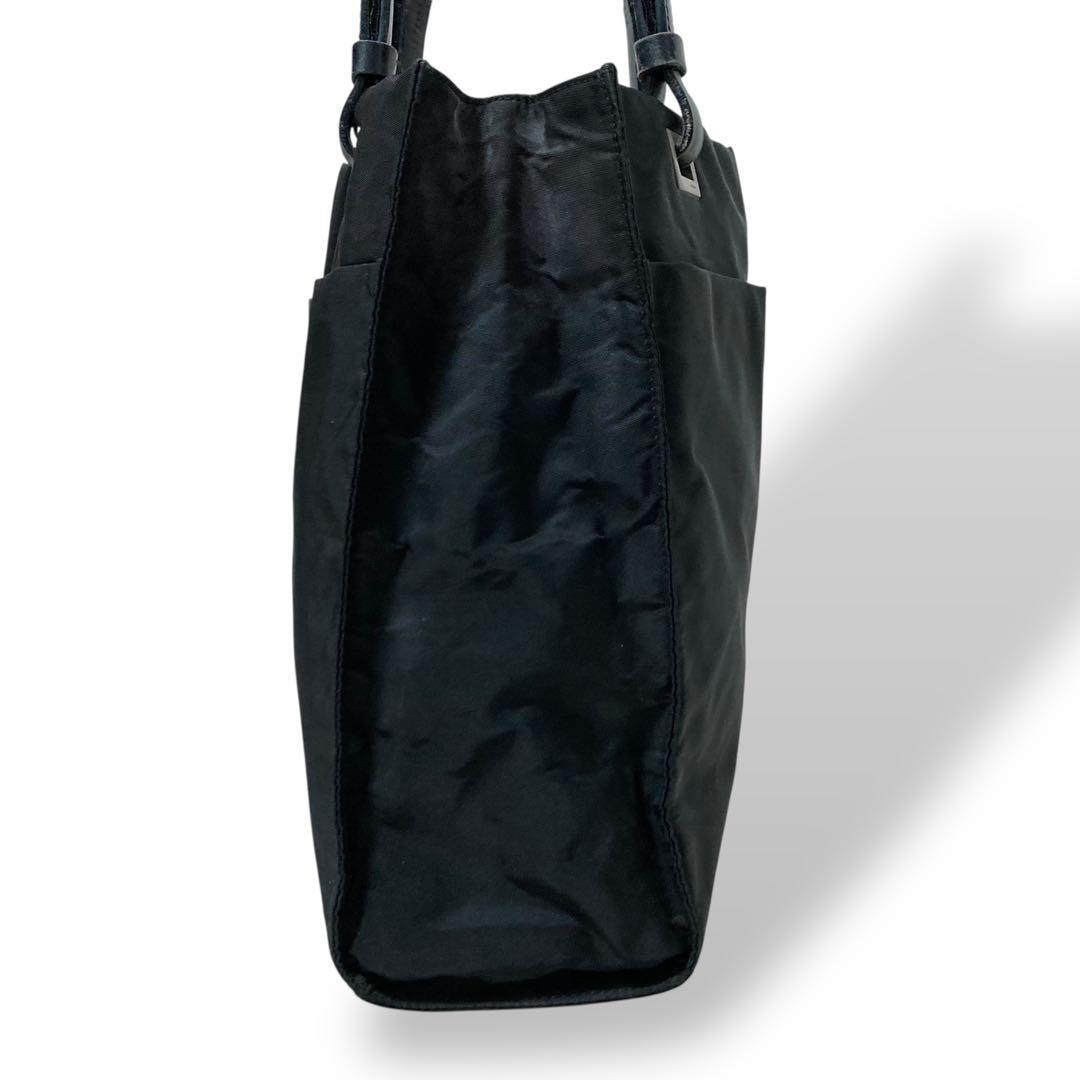 【美品】プラダ　テスート　ショルダートートバッグ　ナイロン　三角ロゴ　ブラック
