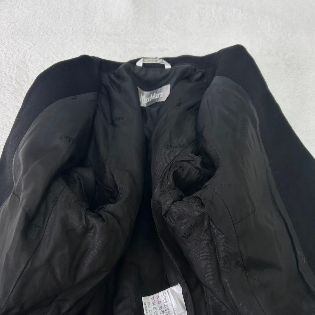 美品✨マックスマーラ　銀タグ　ステッチ　ロング丈　艶感　綺麗めロングコート　38