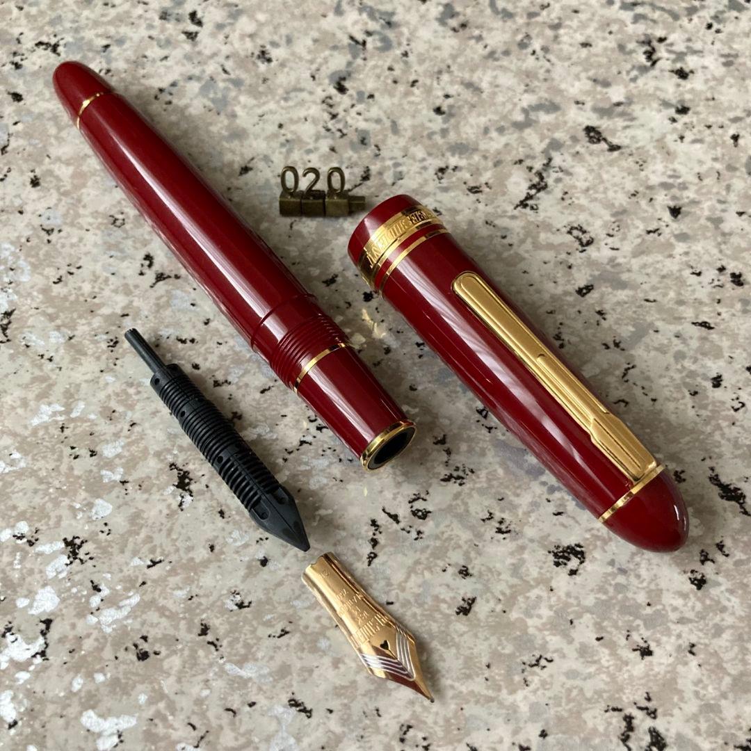 #020 オーバーホール済み 万年筆 PLATINUM プレジデント 18k