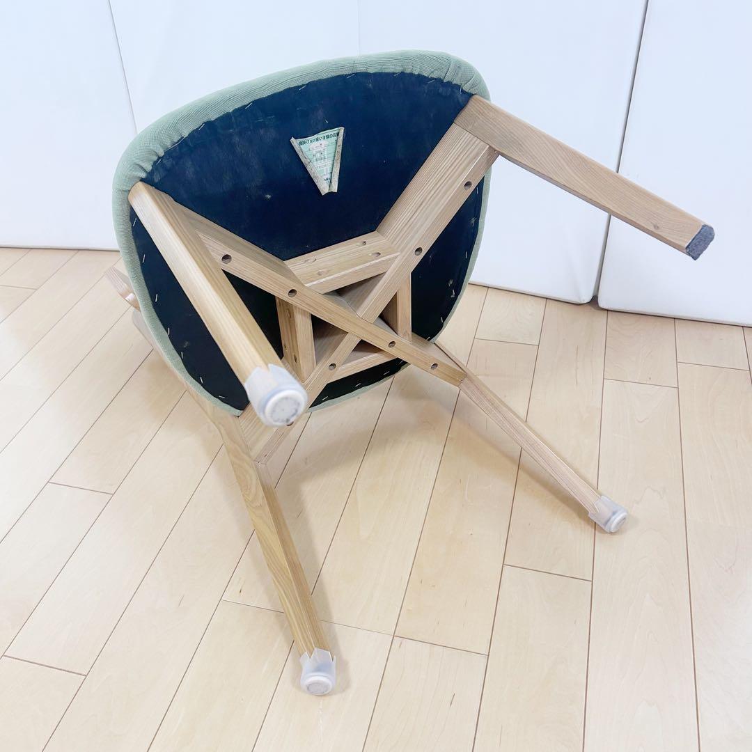 北欧　ダイニングチェア　天然木　グリーン　サーネ　曲木