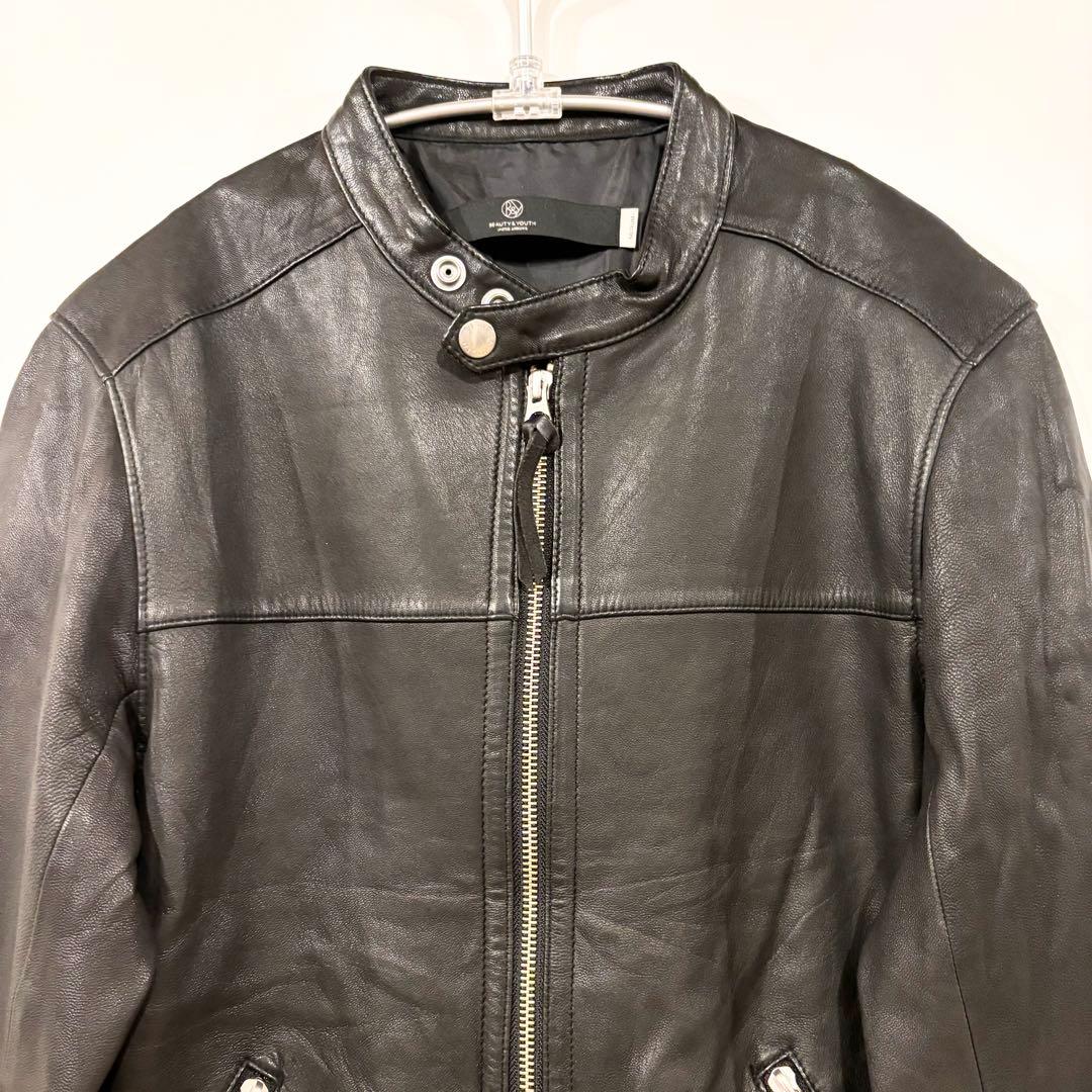 BEAUTY&YOUTH ブラック　レザージャケット　黒　ジャケット
