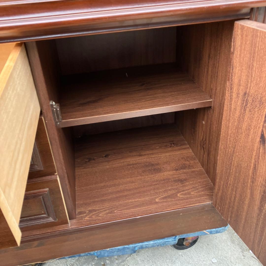 アンティーク 木製カップボード サイドボード 飾り棚 大型 食器棚 ビンテージ