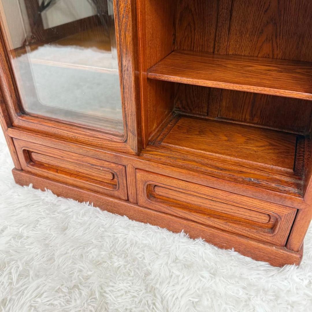 【高級】茶箪笥 欅 昭和レトロ 茶棚 和家具 収納家具 飾り棚　822-6