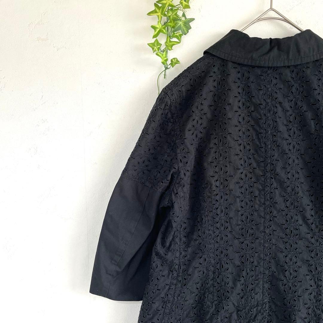 COMME des GARCONSパンチングカットワークレース シングルコート