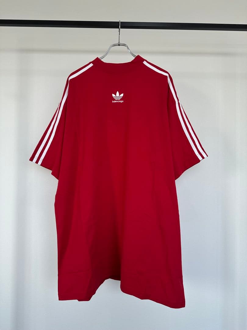 BALENCIAGA×adidas ロゴTシャツ　レッド　サイズ4