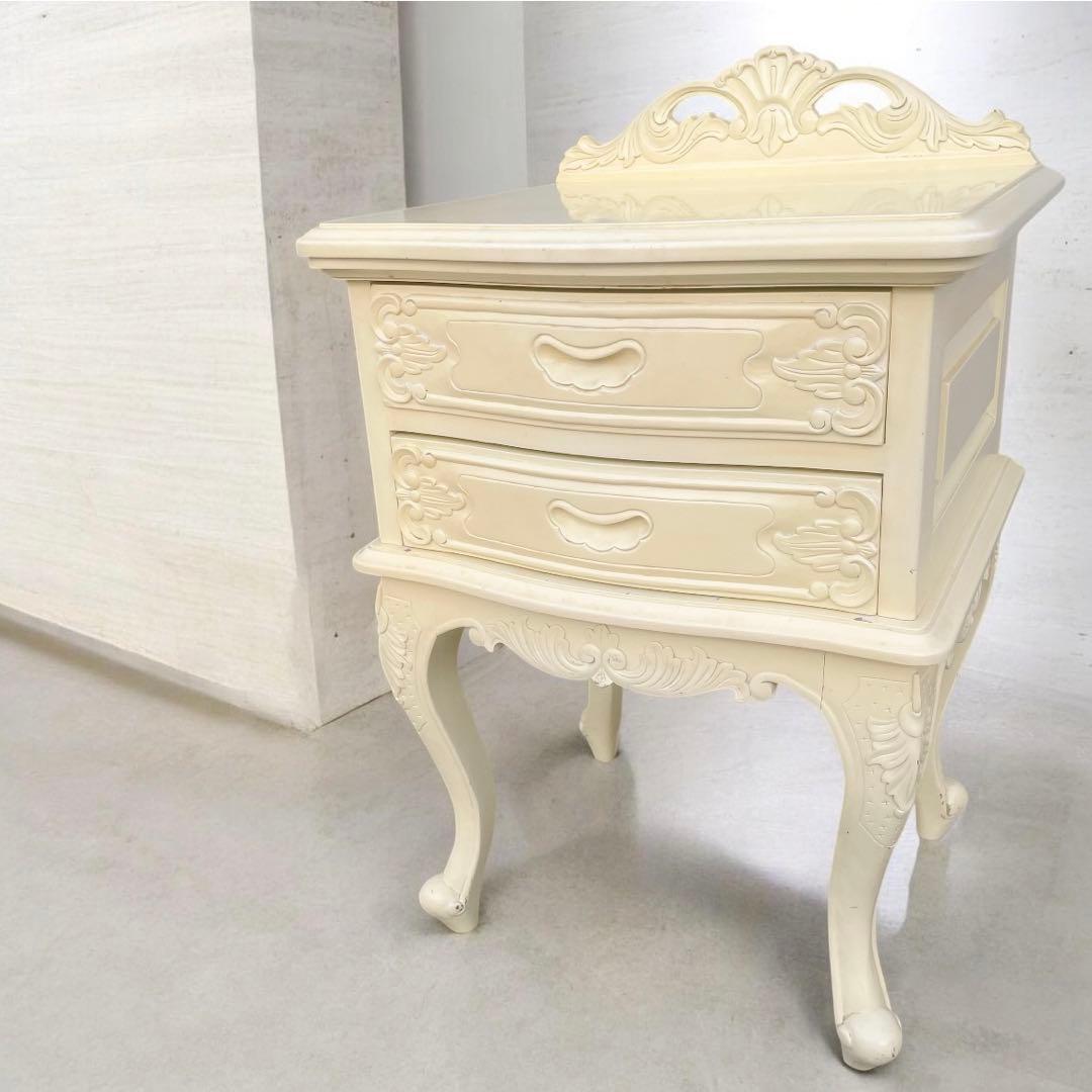 【希少】アンティーク調 キャビネット 猫脚 チェスト サイドボード 彫刻家具