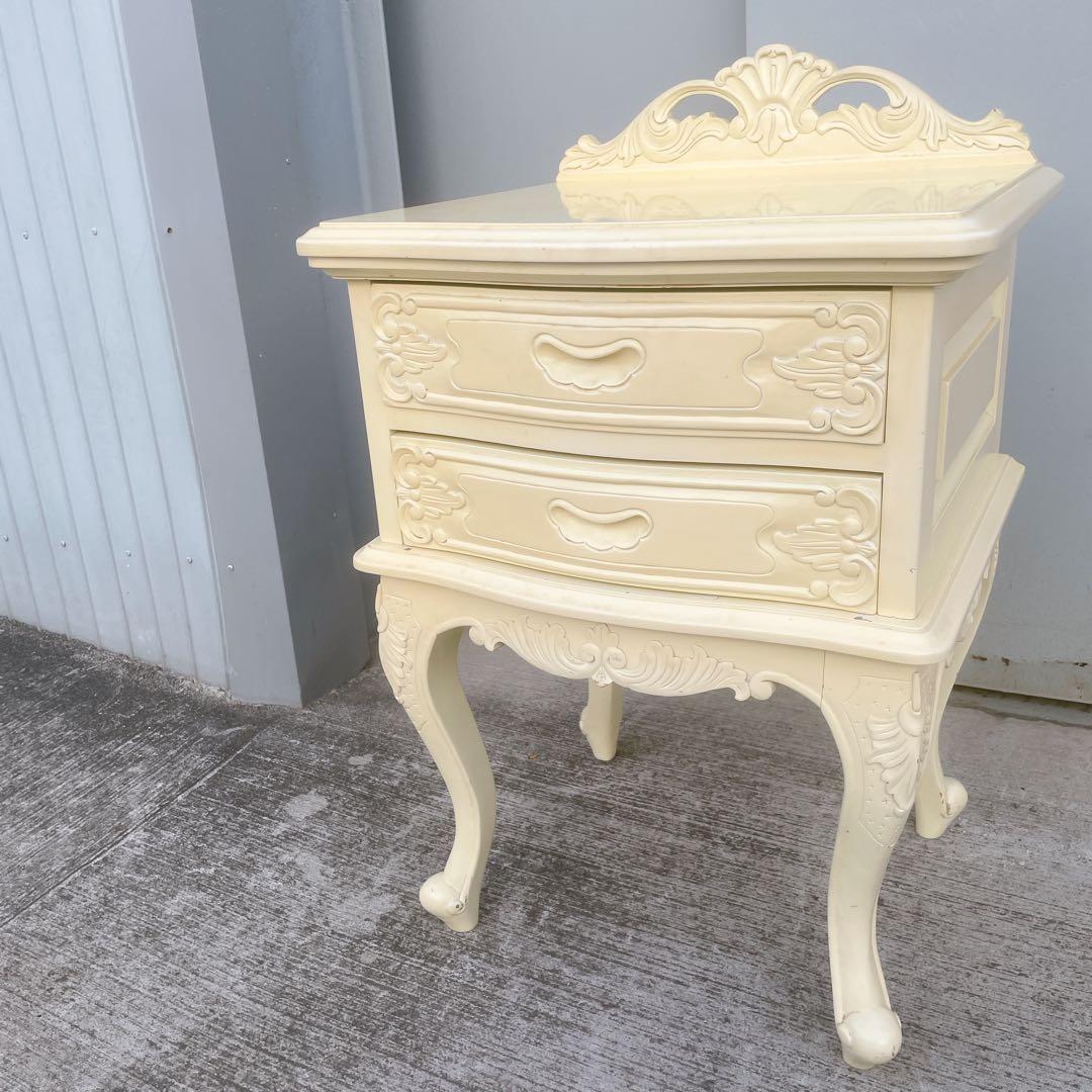 【希少】アンティーク調 キャビネット 猫脚 チェスト サイドボード 彫刻家具