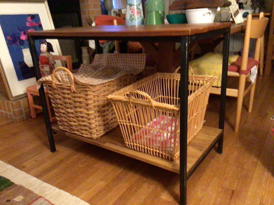 ⭕️⭕️週末お値下げ⭕️⭕️many アイアン木製サイドテーブル カウンターテーブル⭕️⭕️