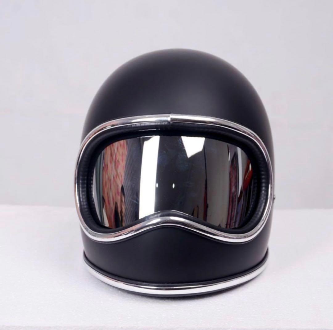 SORKSCER レトロ宇宙スタイルヘルメットシールド+ゴーグル付きフルフェイス