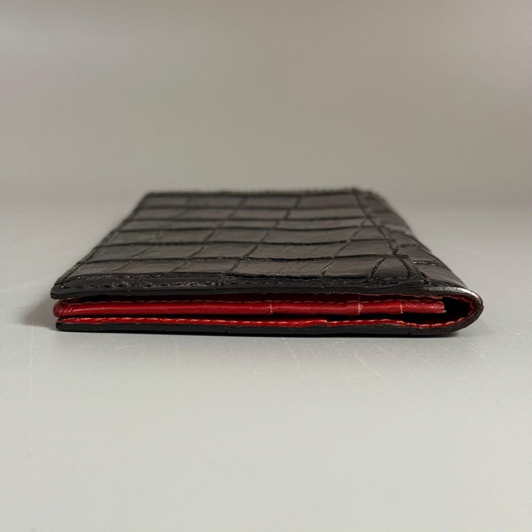 革巧 クロコダイル 長財布 日本製 ブラック クロコ 財布 プレリー ギンザ
