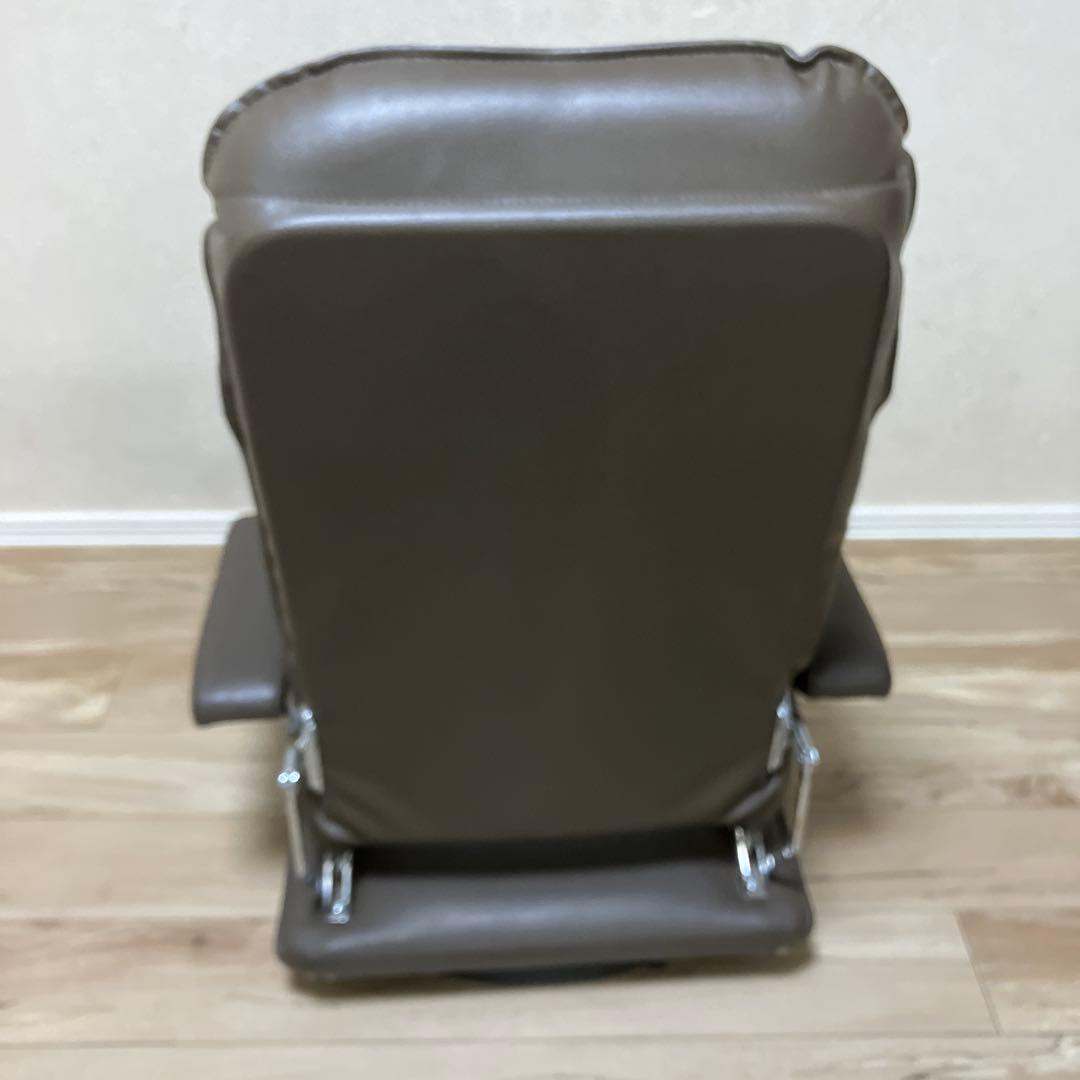 光製作所 MFR-本革 高級座椅子 ブラウン リクライニング 360度回転式