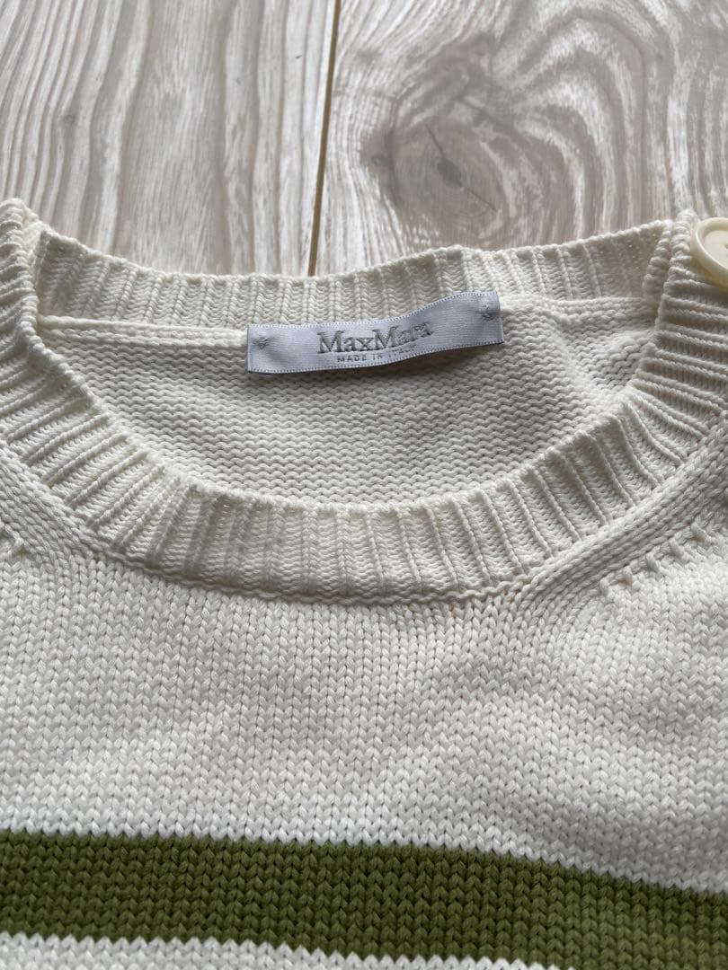 sugichan980様　Max Mara コットン　ニット　ロゴ　美品