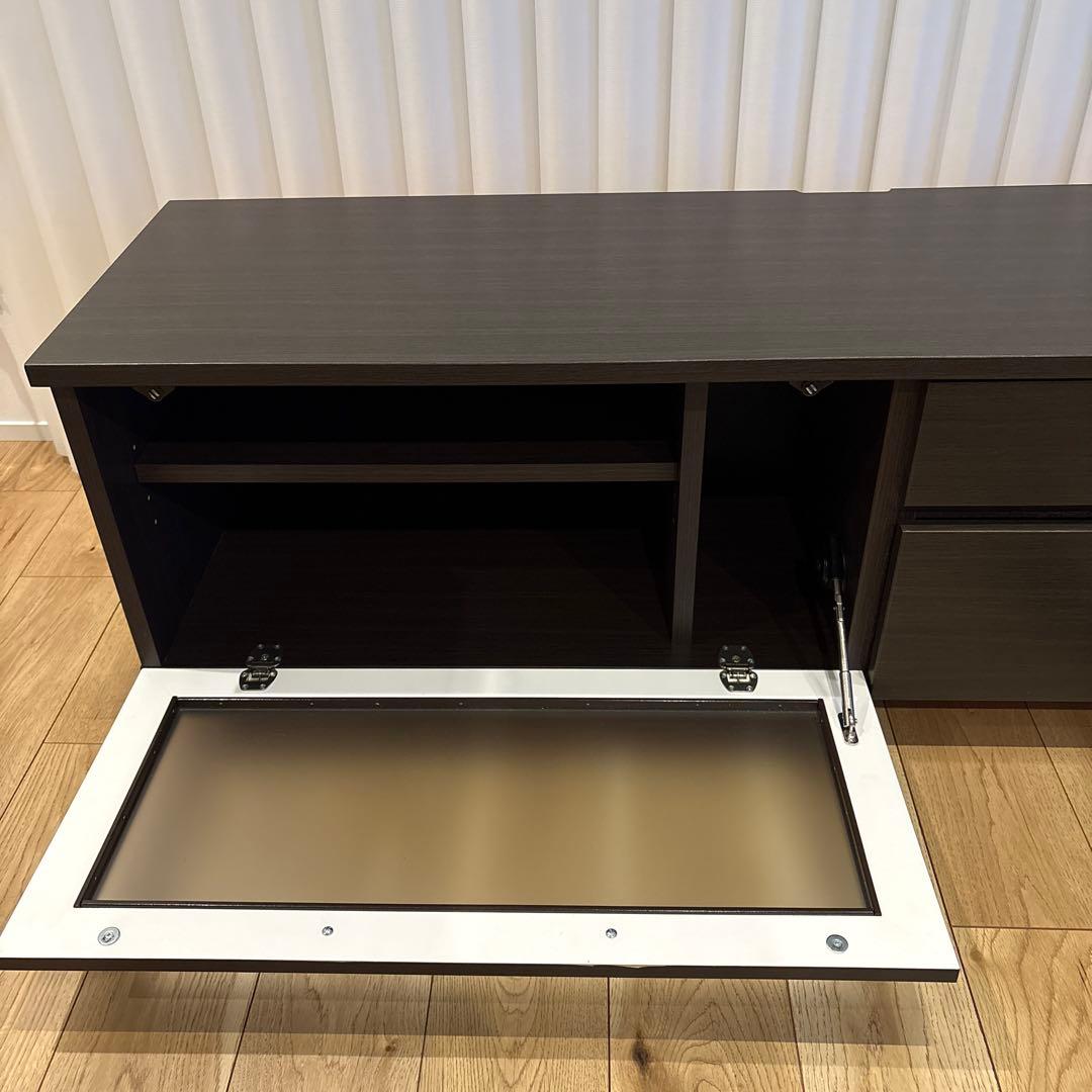 ダークブラウン木製テレビ台 150cm