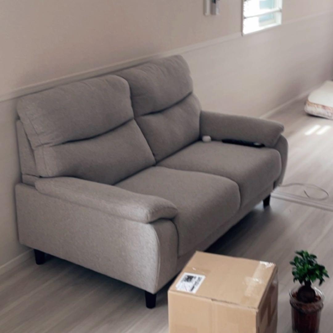 2人用　MK02 モダン グレー ソファ