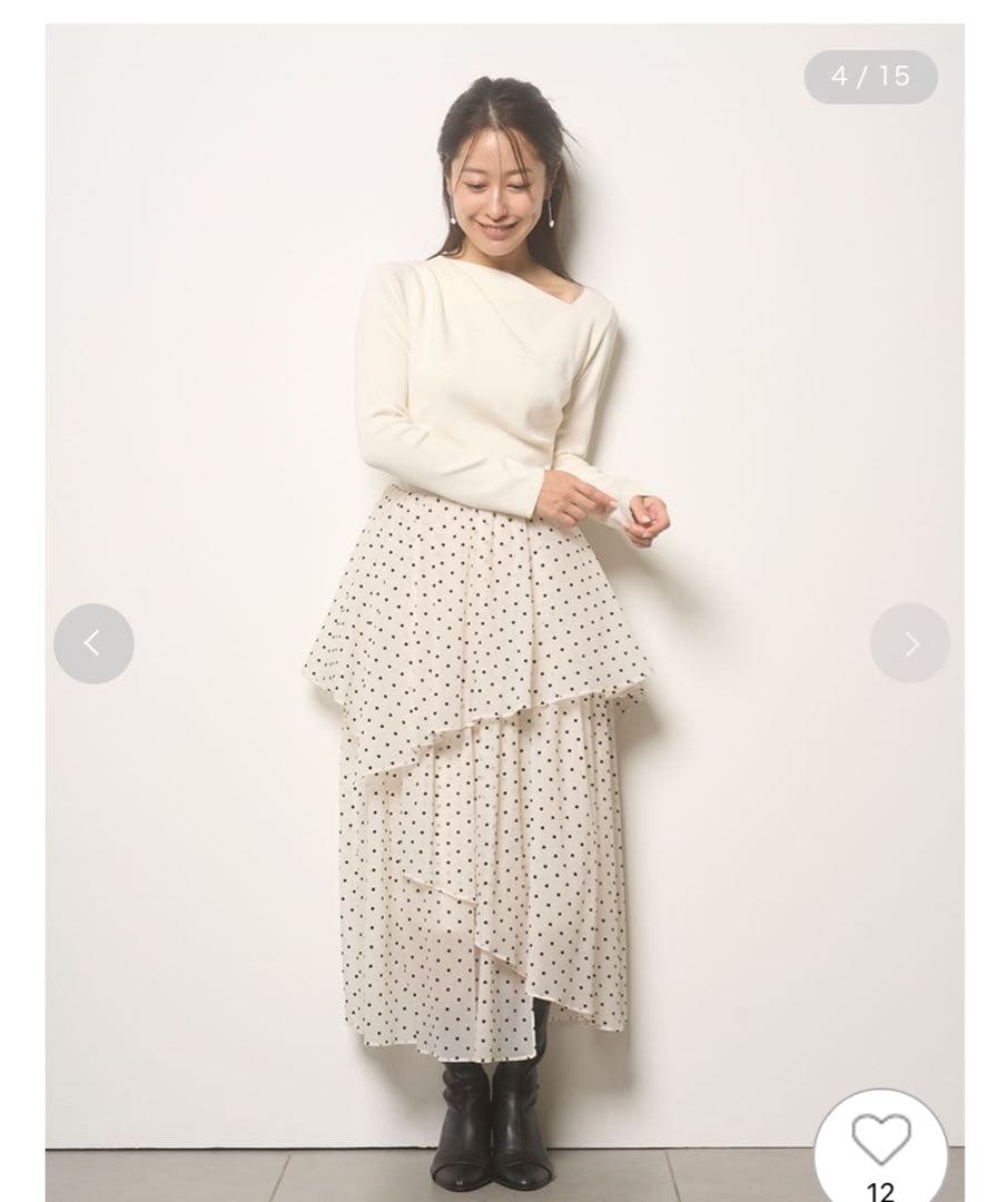 セルフォード　ランダムヘムドッキングニットワンピース