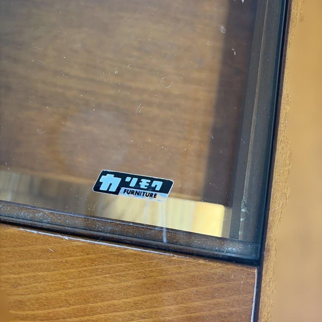 カリモク　ガラスローテーブル