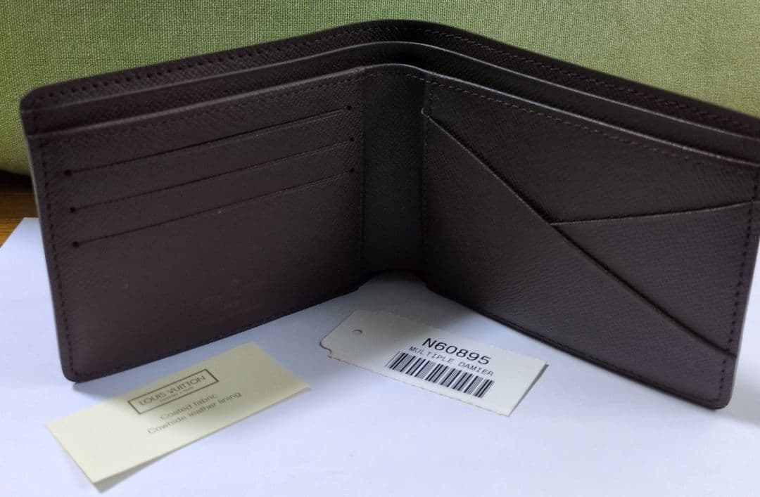 新品未使用 ルイヴィトン ダミエ N60895 二つ折り財布 箱・保存袋付き