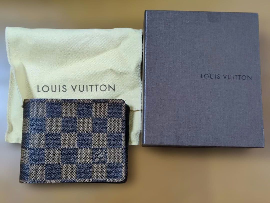 新品未使用 ルイヴィトン ダミエ N60895 二つ折り財布 箱・保存袋付き