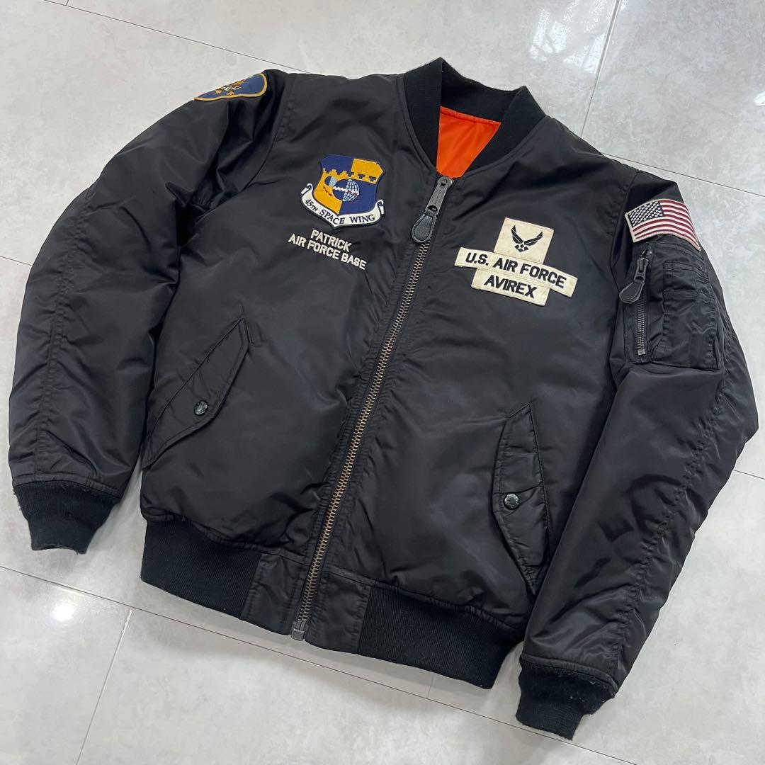 AVIREX エアフォース スペースコマンド フライトジャケット MA1 黒