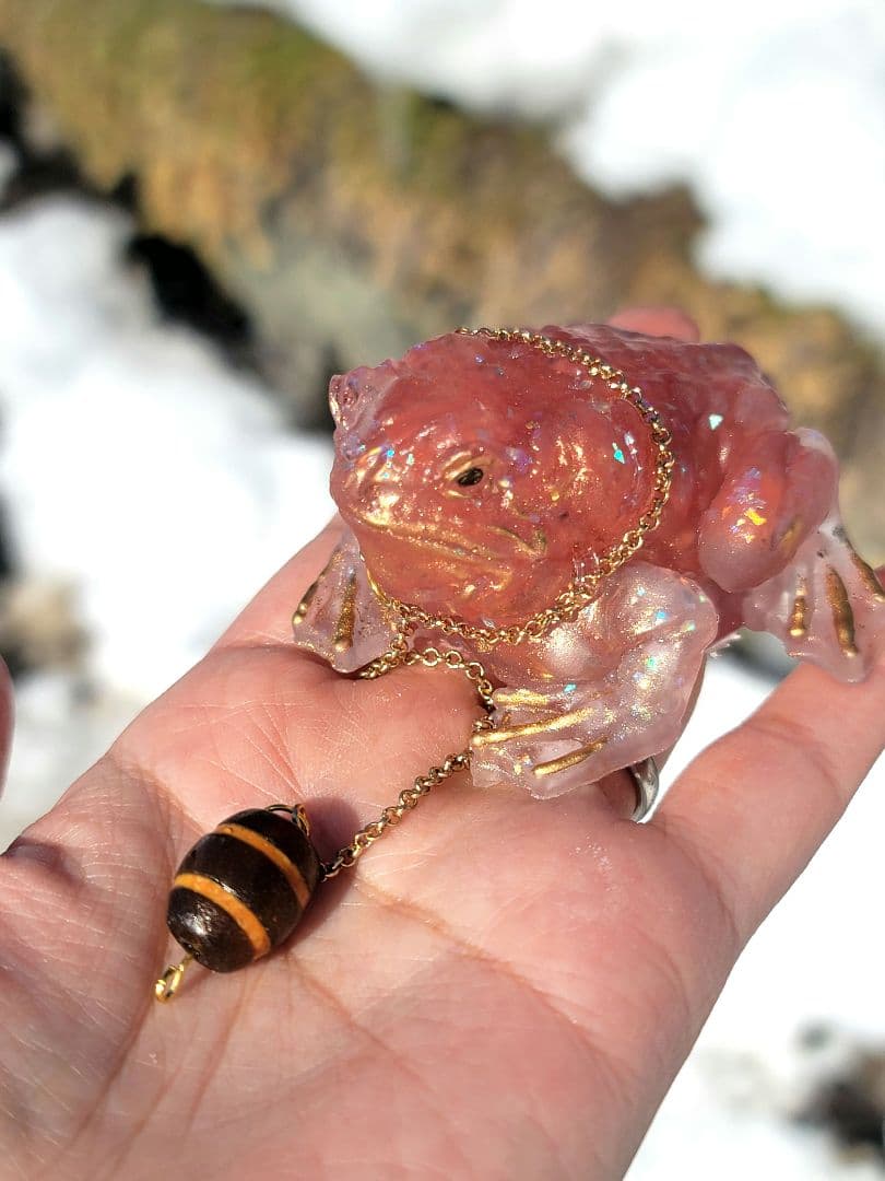 特別呪物★両思い+美貌を手にする引き寄せカエルオルゴナイト