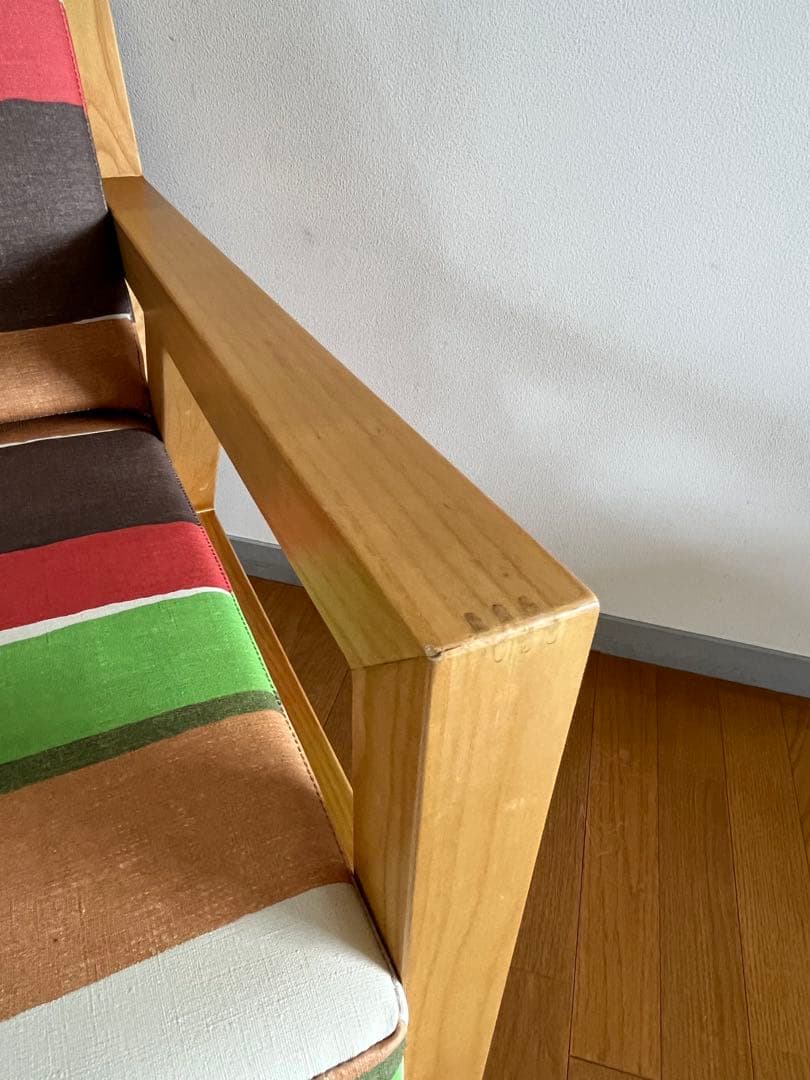 ハンバーガーチェア ② モダン　木製　椅子　カラフル　バーガーキング　美品