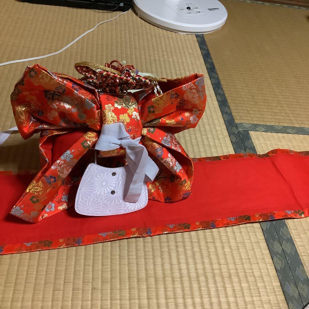 七五三　7歳用作り帯　筥迫セット　帯幅18センチ　草履21センチ