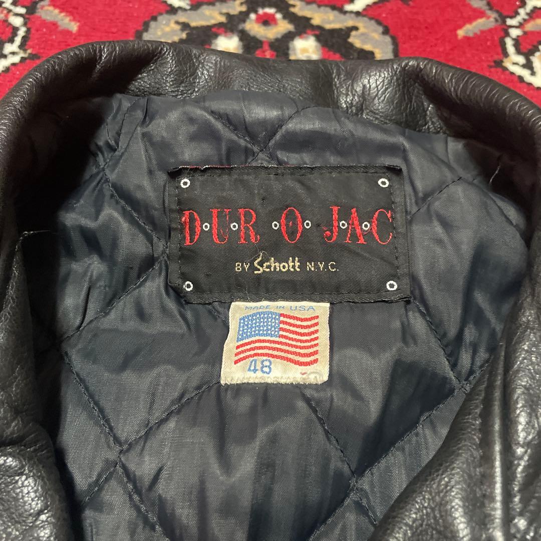 80s USA製 SCHOTT レザーダブルライダース　DURO JAC