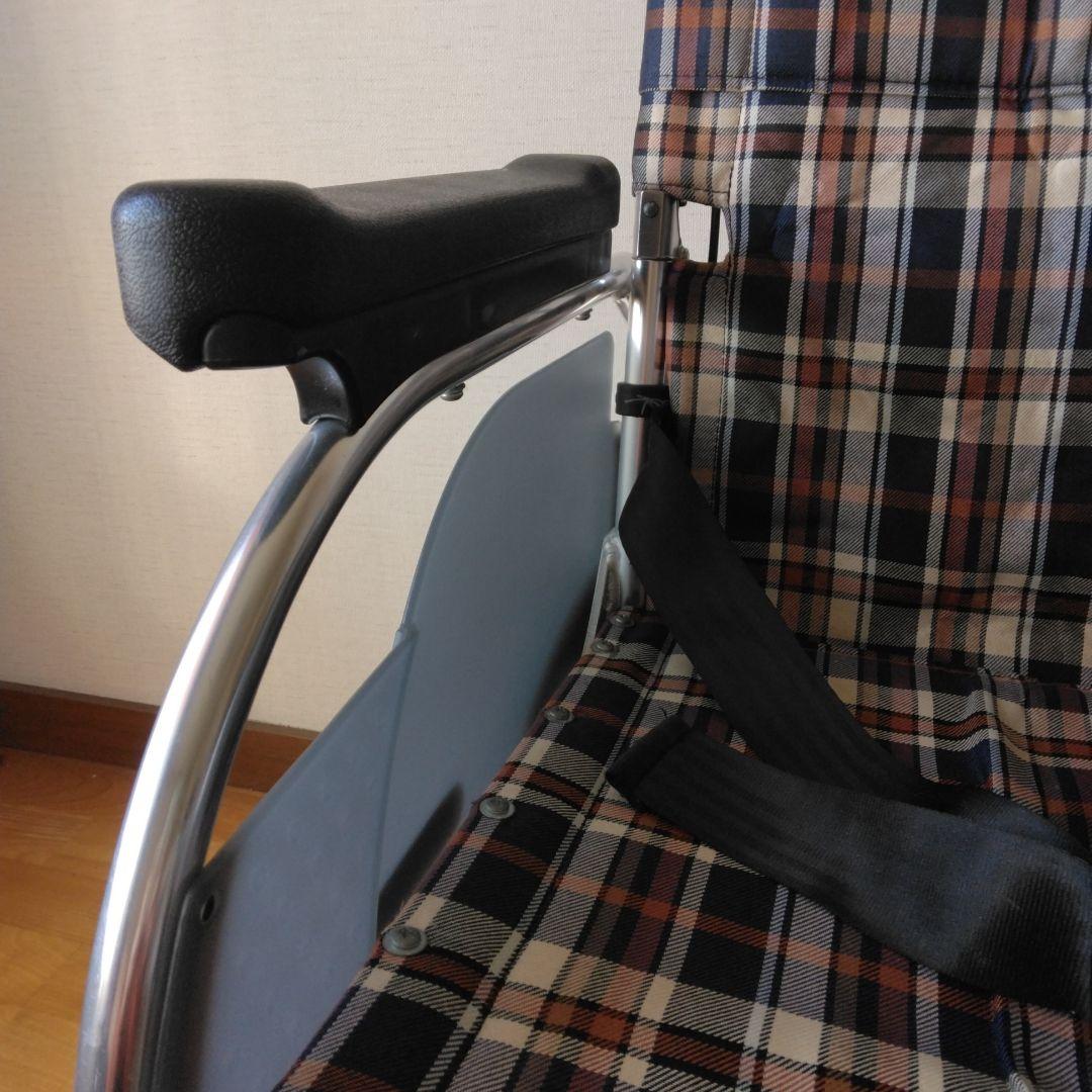 多機能　腰ベルト付き　介助用　車椅子　松永　折り畳み　背折れ