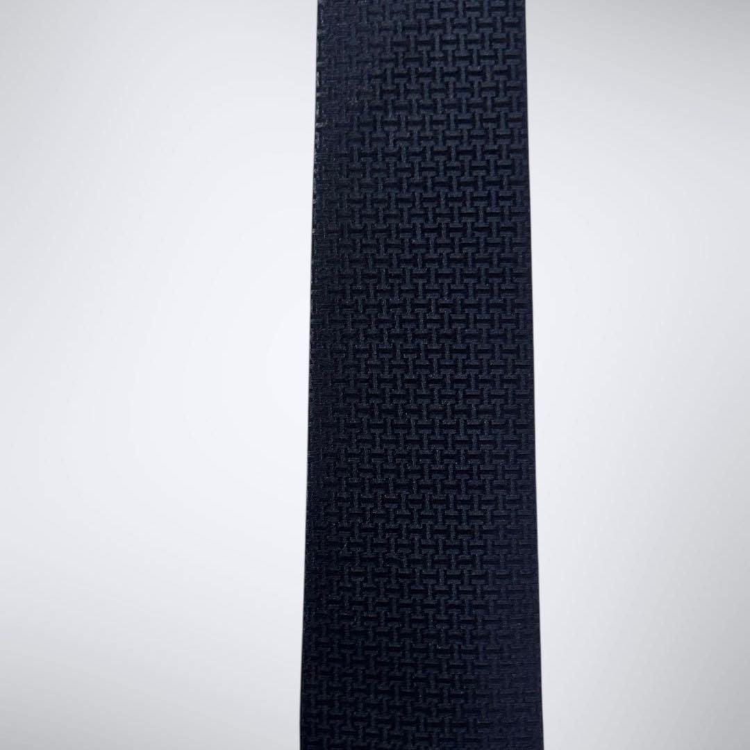 【定番人気】 HERMES エルメス ネクタイ ファソネ H柄 ネイビー シルク