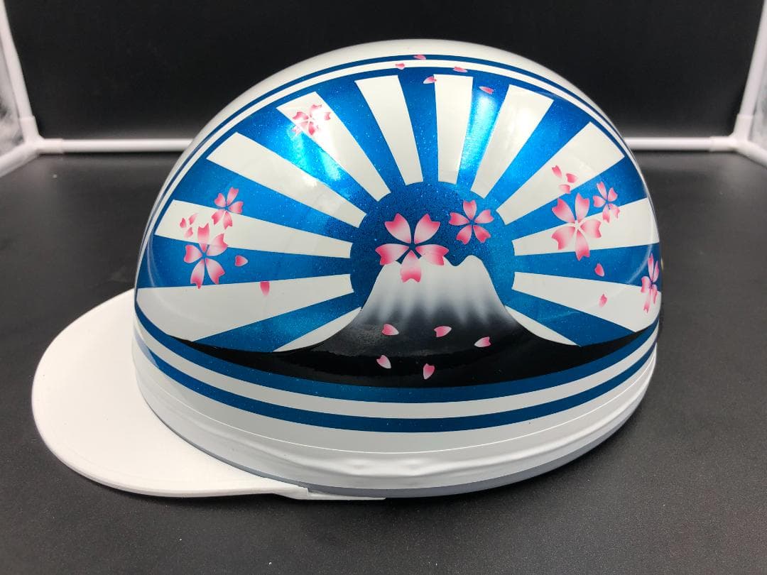 コルク半　カスタム　富士日章　マジック　ホワイトブルー　ラメ　桜　高級クリヤ