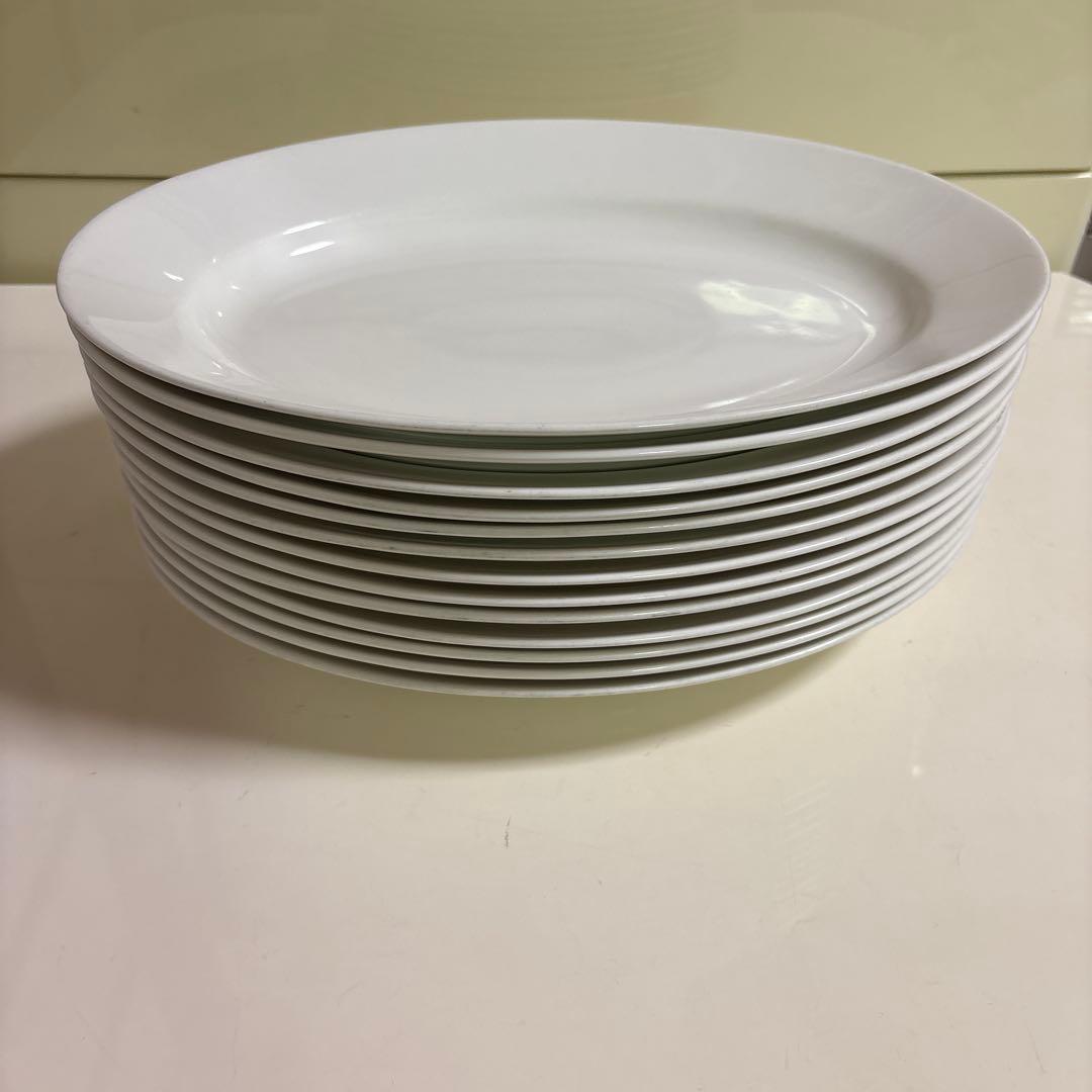 楕円型　オーバル皿　白皿　33×24cm 13枚