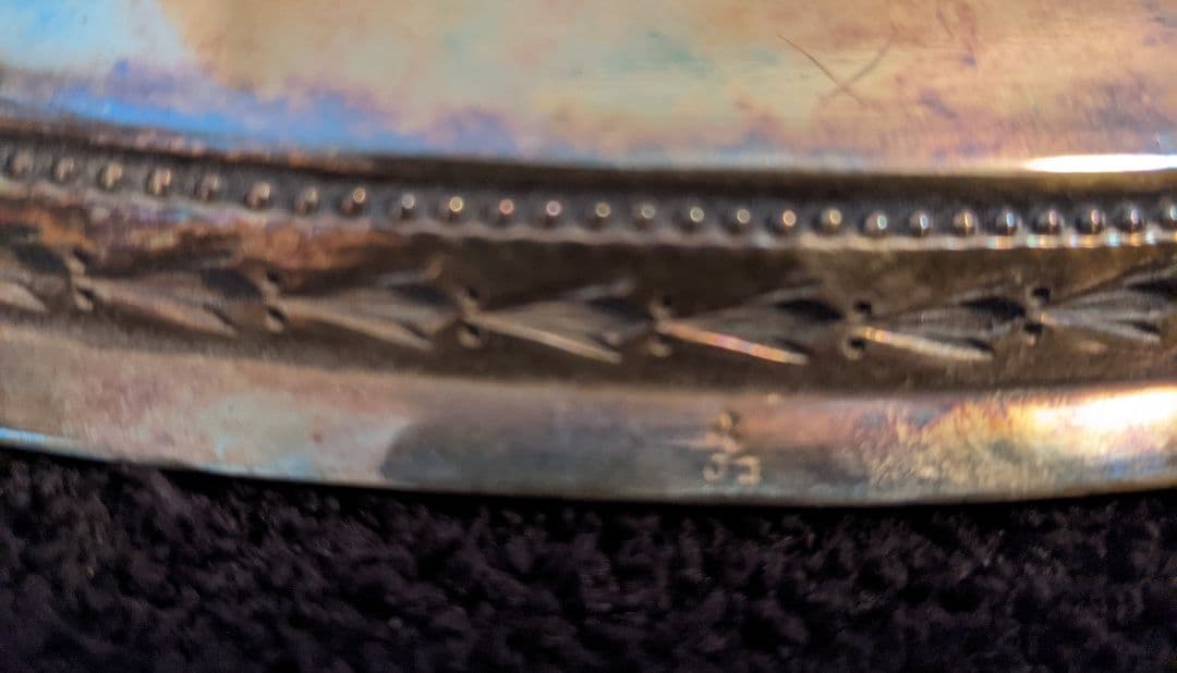 希少品◆Silver plated tray English c.1889-90