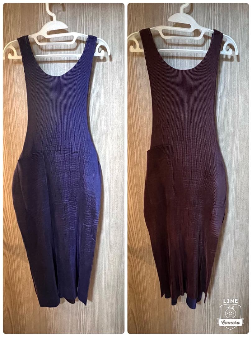 ⭐️ゆかり⭐️PLEATS PLEASE ワンピースエプロン/リバーシブル