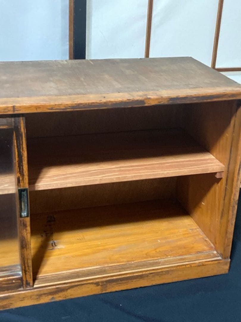 #49 水屋箪笥 食器棚 ショーケース　什器　昭和レトロ　飾り棚　一点もの