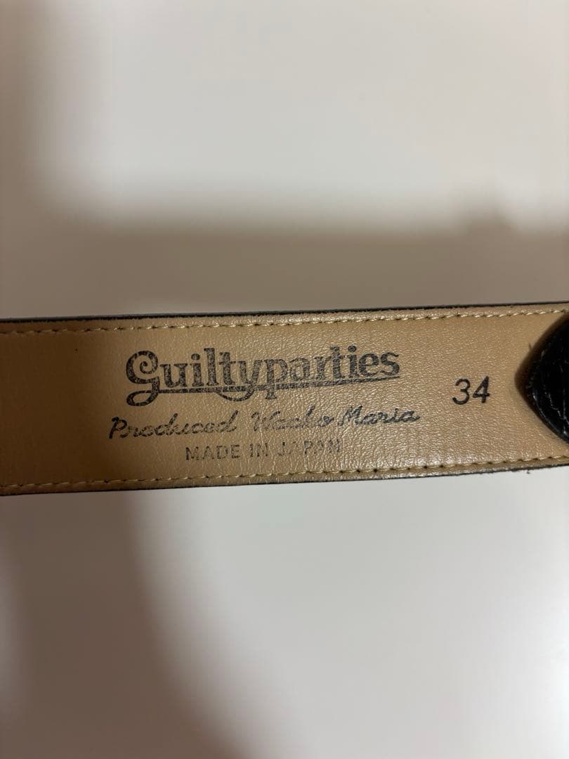 ワコマリア　レザーベルト　クロコダイル柄