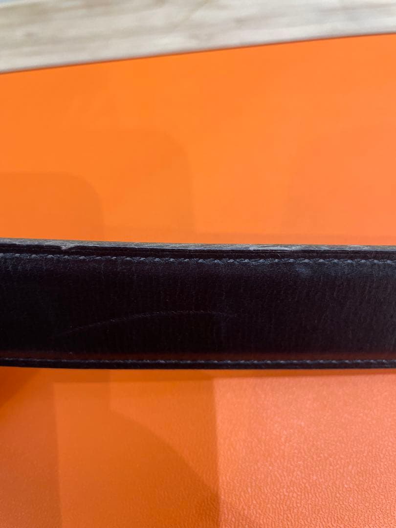 HERMES レザーベルト Hロゴ付き