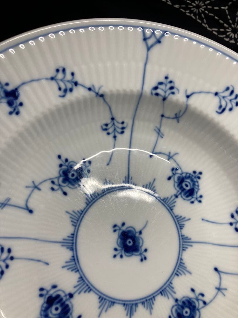 ロイヤルコペンハーゲン　ブルーフルーテッド　プレイン　ディーププレート　深皿