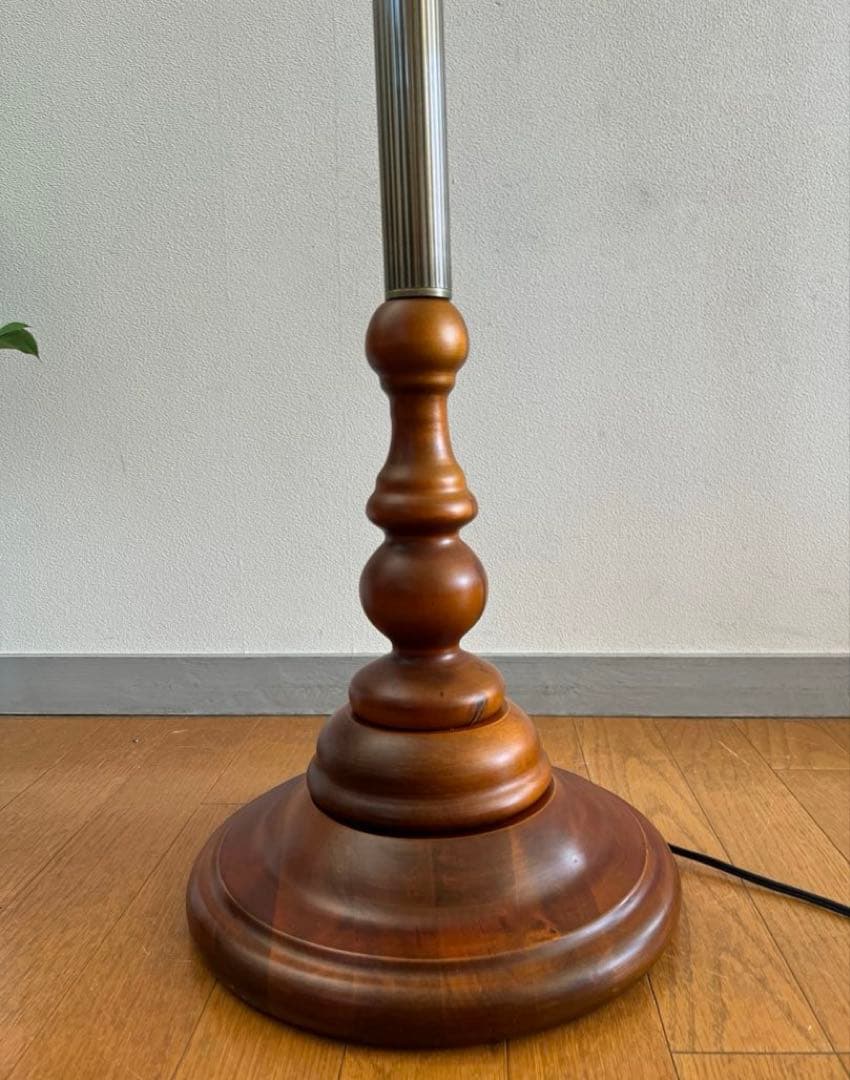 アンティーク調　フロアランプ　アンバーガラス　クラシックモダン　スタンドライト