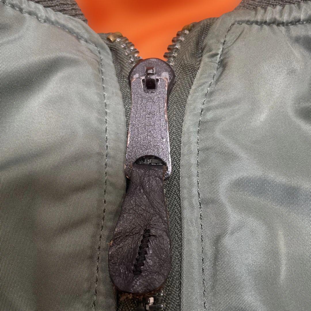 は*る様 90s USA製Alpha Industries MA-1 セージグリ